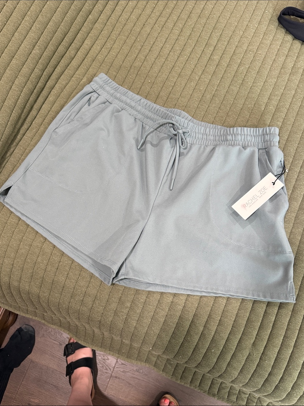 Rachel Zoe Pale Blue Athletic Drawstring Shorts